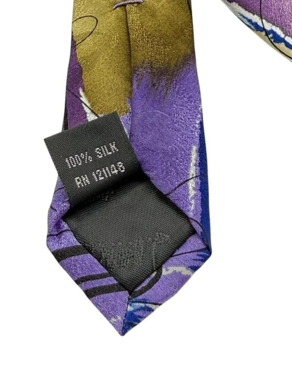 Jerry Garcia Mens 100% Silk Tie Purple Nude Collection #53 Artsy Musician Artist